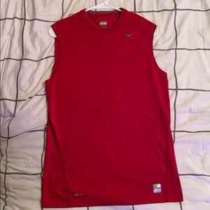 red nike pro combat size medium